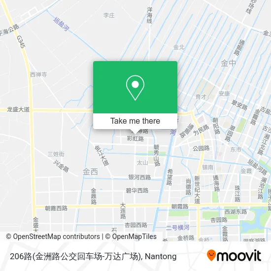 206路(金洲路公交回车场-万达广场) map