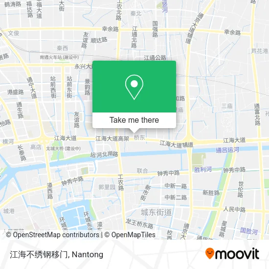 江海不绣钢移门 map
