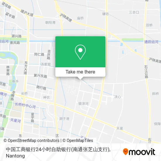 中国工商银行24小时自助银行(南通张芝山支行) map