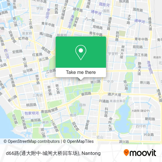 d66路(通大附中-城闸大桥回车场) map