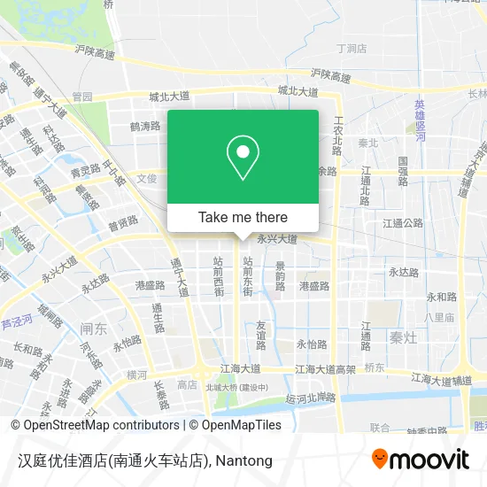 汉庭优佳酒店(南通火车站店) map