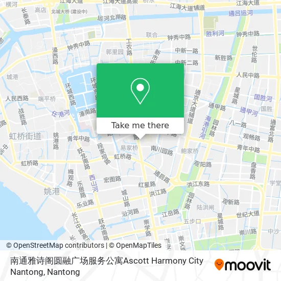 南通雅诗阁圆融广场服务公寓Ascott Harmony City Nantong map