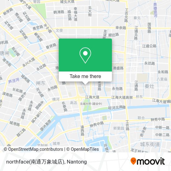 northface(南通万象城店) map