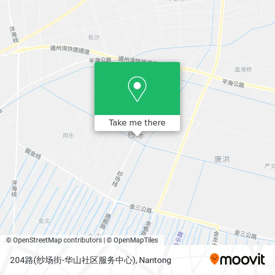 204路(纱场街-华山社区服务中心) map