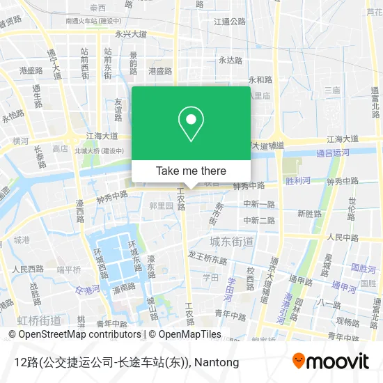12路(公交捷运公司-长途车站(东)) map