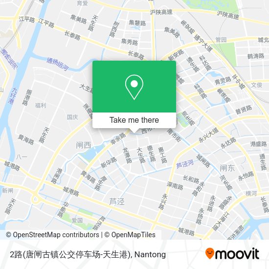 2路(唐闸古镇公交停车场-天生港) map