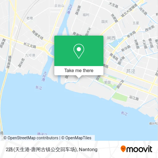 2路(天生港-唐闸古镇公交回车场) map