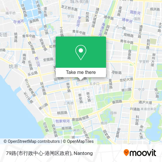 79路(市行政中心-港闸区政府) map