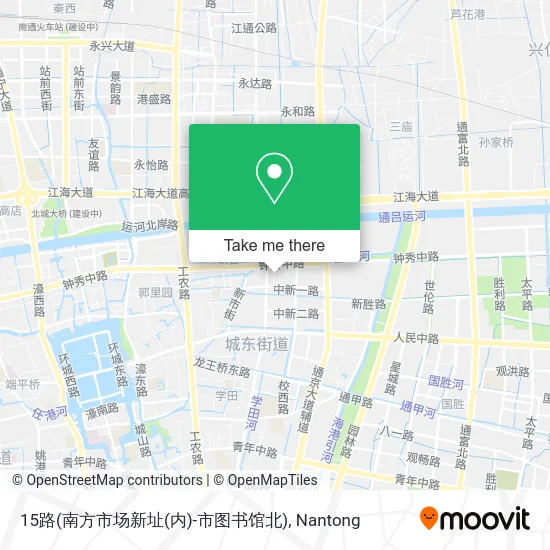 15路(南方市场新址(内)-市图书馆北) map