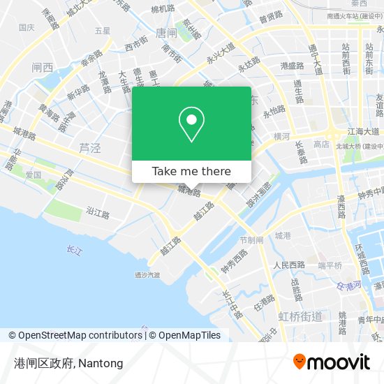 港闸区政府 map
