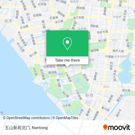 五山新苑北门 map