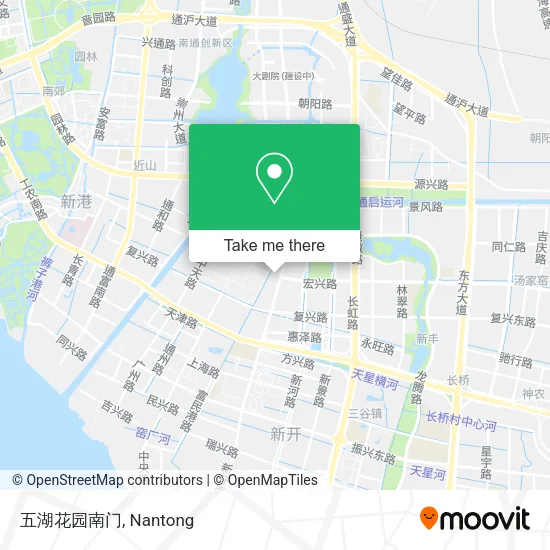 五湖花园南门 map