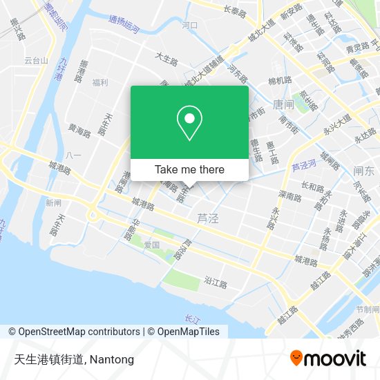 天生港镇街道 map