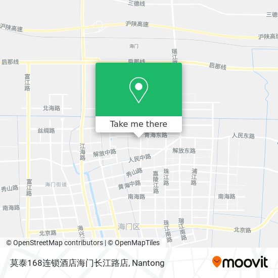 莫泰168连锁酒店海门长江路店 map