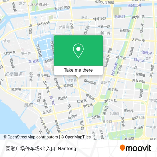 圆融广场停车场-出入口 map