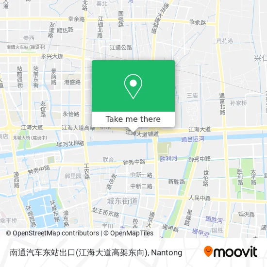 南通汽车东站出口(江海大道高架东向) map