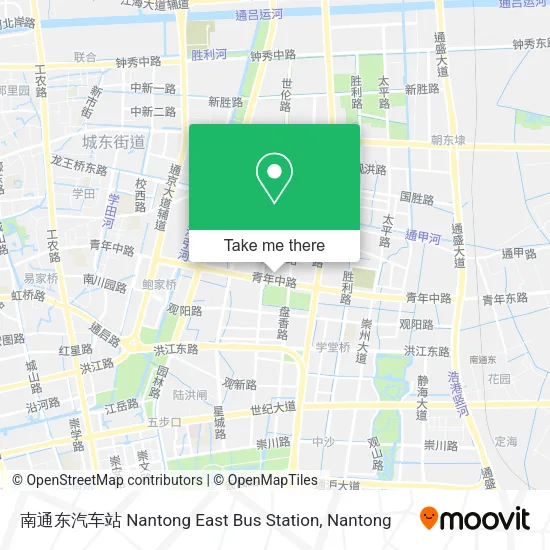 南通东汽车站 Nantong East Bus Station map