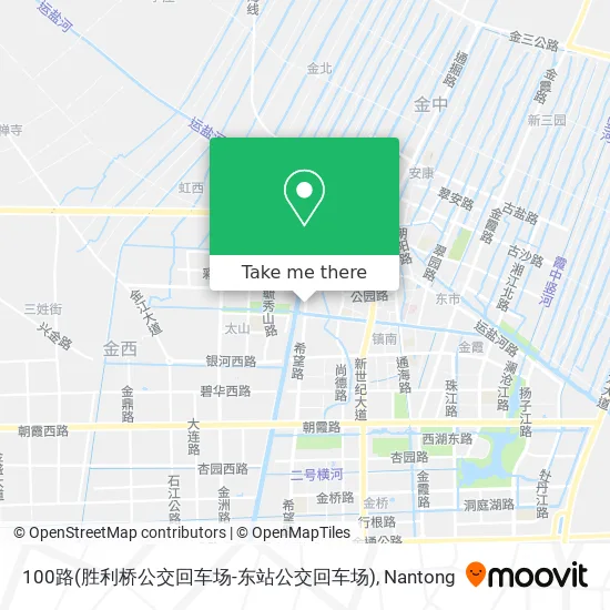 100路(胜利桥公交回车场-东站公交回车场) map