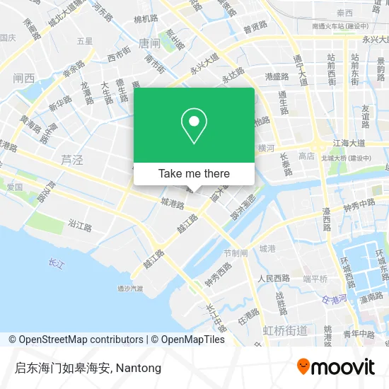 启东海门如皋海安 map
