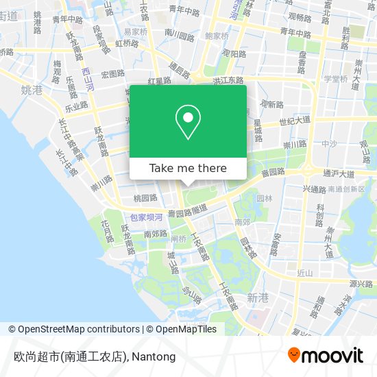 欧尚超市(南通工农店) map