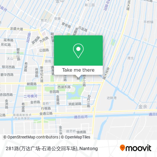 281路(万达广场-石港公交回车场) map