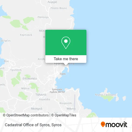Cadastral Office of Syros map