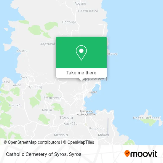 Catholic Cemetery of Syros map