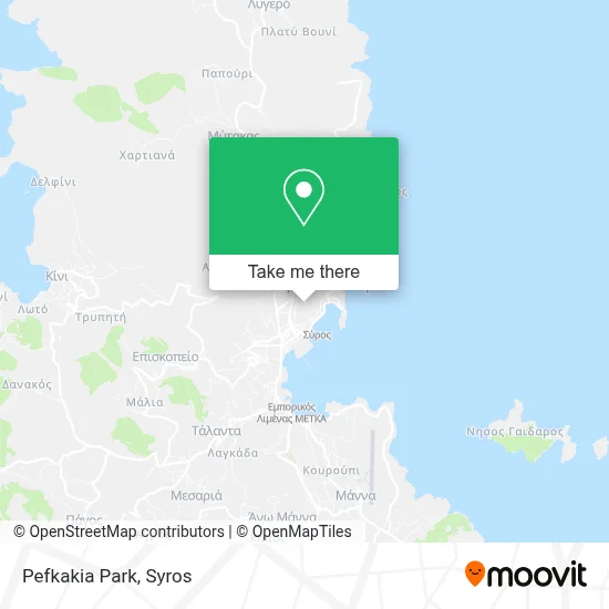 Pefkakia Park map