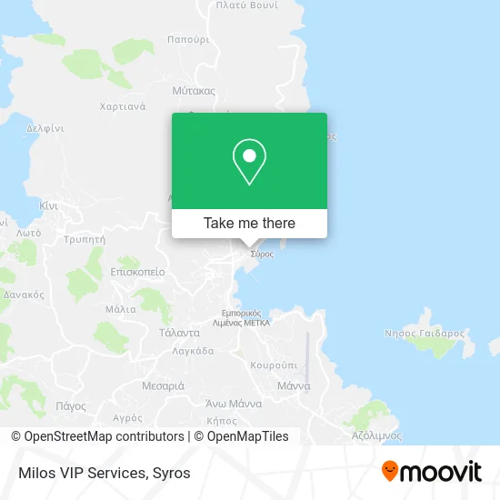 Milos VIP Services map