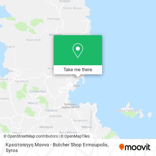 Kρεατοπηγη Μαννα - Butcher Shop Ermoupolis map