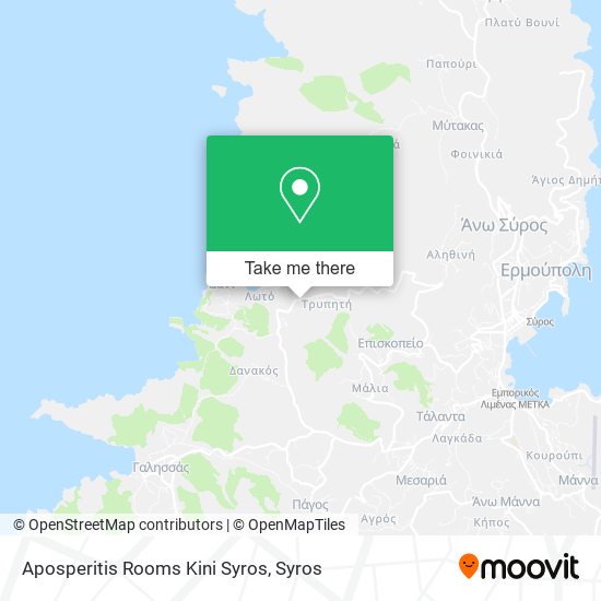 Aposperitis Rooms Kini Syros map