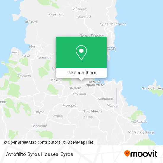 Avrofilito Syros Houses map