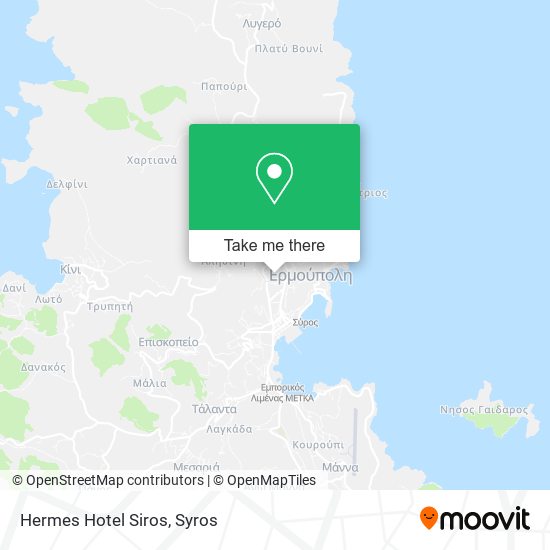 Hermes Hotel Siros map