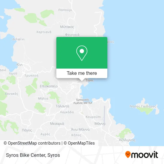 Syros Bike Center map