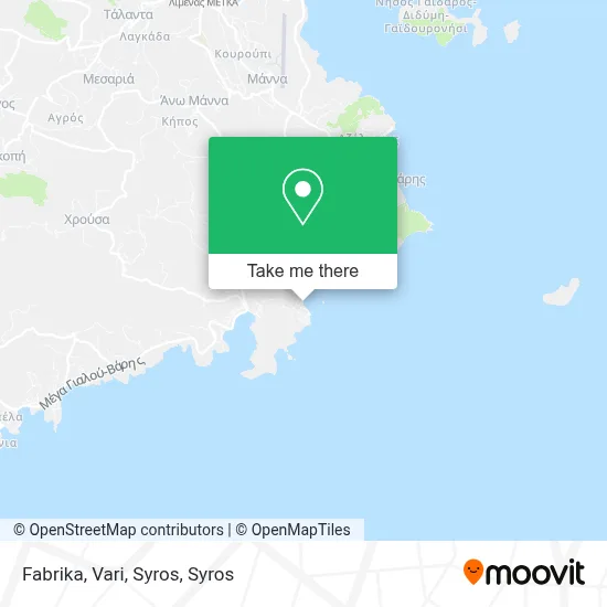 Fabrika, Vari, Syros map