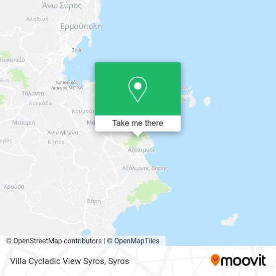 Villa Cycladic View Syros map