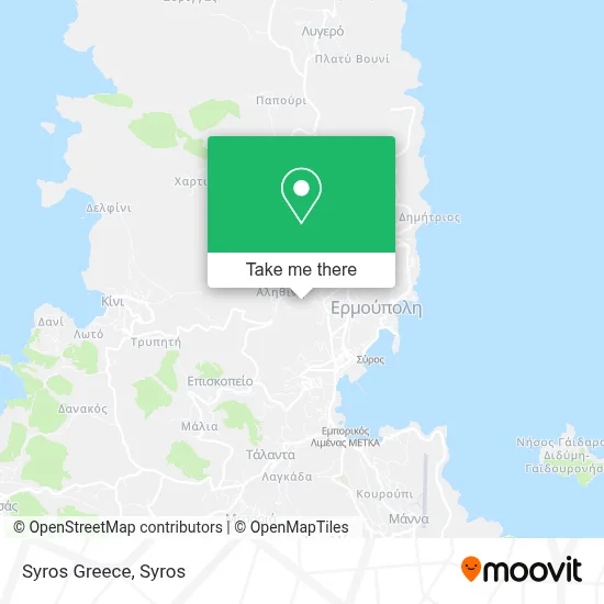 Syros Greece map