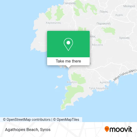 Agathopes Beach map