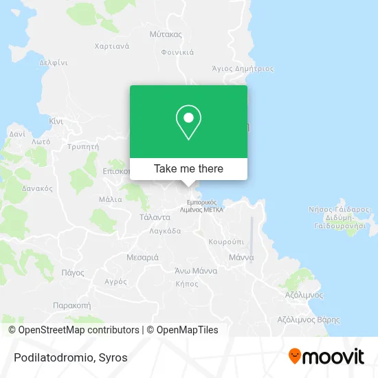 Podilatodromio map