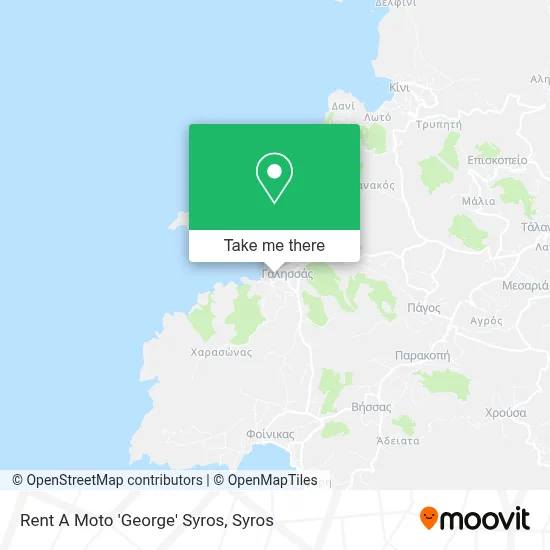 Rent A Moto 'George'   Syros map