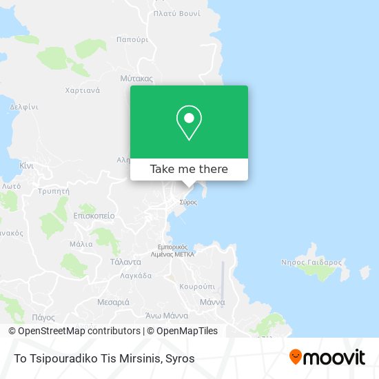 To Tsipouradiko Tis Mirsinis map