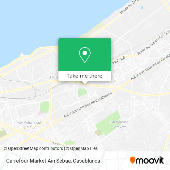 Carrefour Market Ain Sebaa map