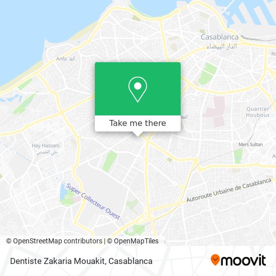 Dentiste Zakaria Mouakit map
