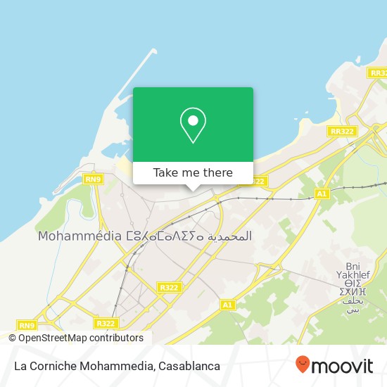 La Corniche Mohammedia map