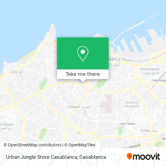 Urban Jungle Store Casablanca map