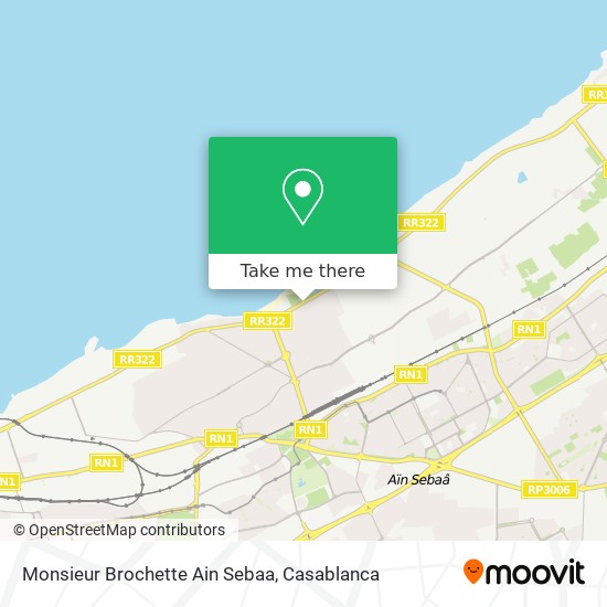 Monsieur Brochette Ain Sebaa map