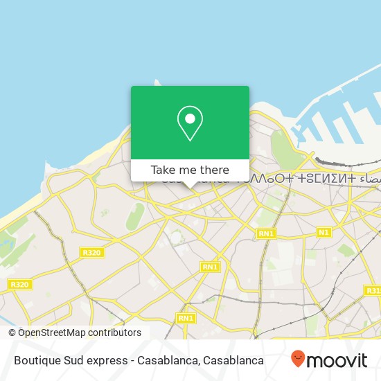 Boutique Sud express - Casablanca map
