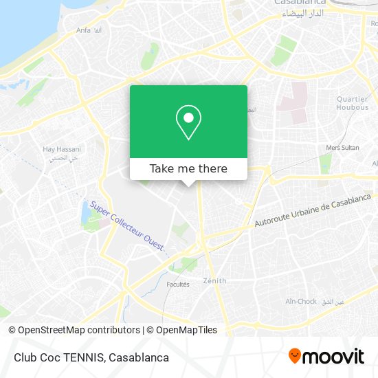 Club Coc TENNIS map