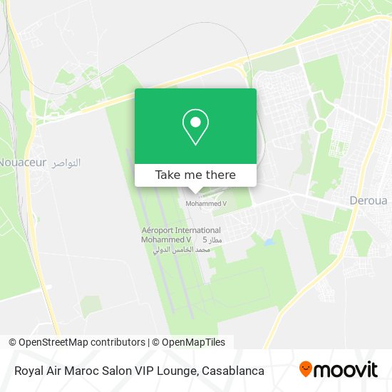 Royal Air Maroc Salon VIP Lounge map
