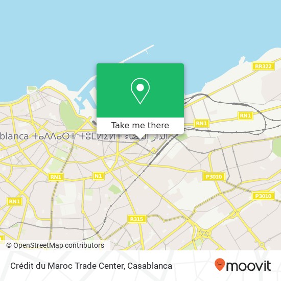 Crédit du Maroc Trade Center map